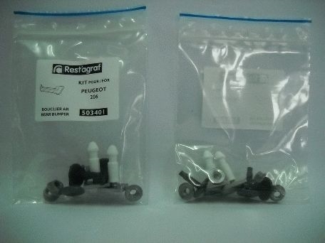 Set clipsuri montaj bara spate RESTAGRAF A503401, plastic, pentru Peugeot 206