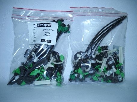 Set clipsuri montaj usa RESTAGRAF A517003, plastic, pentru Audi A4, 2005-