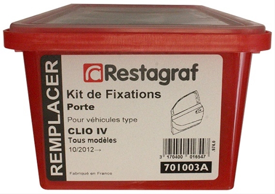 Set clipsuri montaj usa fata/spate RESTAGRAF A701003A, plastic, pentru Renault Clio IV, 10.2012-