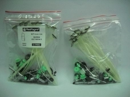 Set clipsuri auto montaj usa RESTAGRAF A519003, plastic, pentru Skoda Octavia II