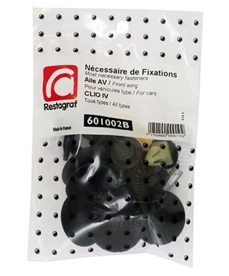 Set clipsuri auto uzuale montaj aripa fata/spate RESTAGRAF A601002B, plastic, pentru Renault Clio IV, 10.2012-