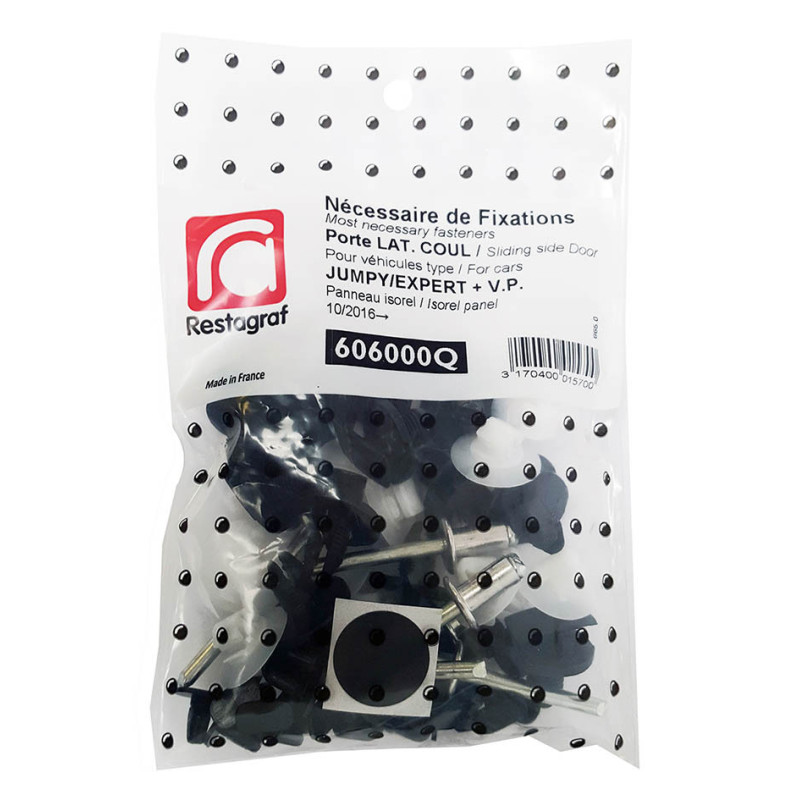 Set clipsuri auto montaj usa culisanta RESTAGRAF A606000Q, plastic, pentru Citroen Jumpy IV, Expert IV, 10.2016-