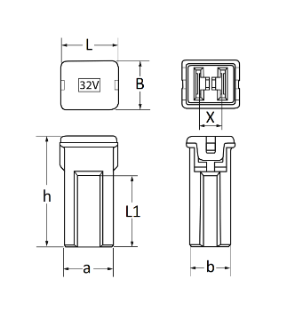 Siguranta auto japoneza RESTAGRAF J-type A225049, 20A, albastru