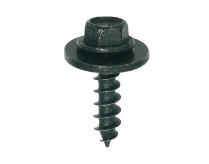 Set 15 suruburi auto, autoforante, RESTAGRAF A11564, 5 x 19 mm, otel, pentru prindere bare protectie si protectii aripi auto, negru