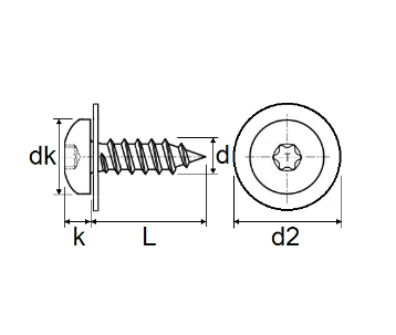 Set 25 suruburi auto RESTAGRAF A11157, 5 x 25 mm, autoforante, din otel, pentru fixare bare si protectii aripi auto