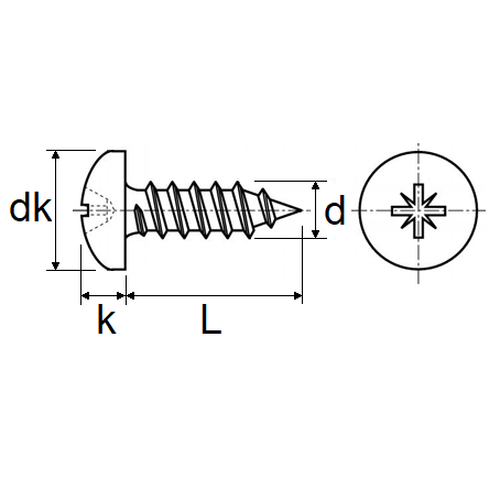 Set 40 suruburi auto, cu saibe, RESTAGRAF A627, 4.8 x 16 mm, DIN 7981, autoforante, din otel