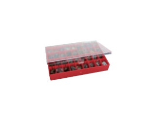 Set 64 cleme auto RESTAGRAF A49, 8 - 28 mm, DIN 3016, pentru fixare cabluri, cu cauciuc