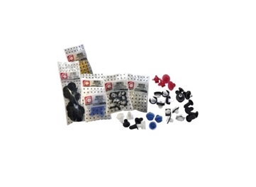 Set clipsuri auto RESTAGRAF S3078, din plastic, cadou cutie depozitare si set pene din plastic
