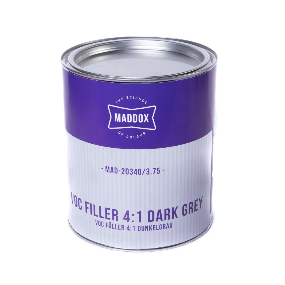 Filler auto VOC 4:1 MADDOX MAD-20340/3.75, gri inchis, volum 3.75 litri