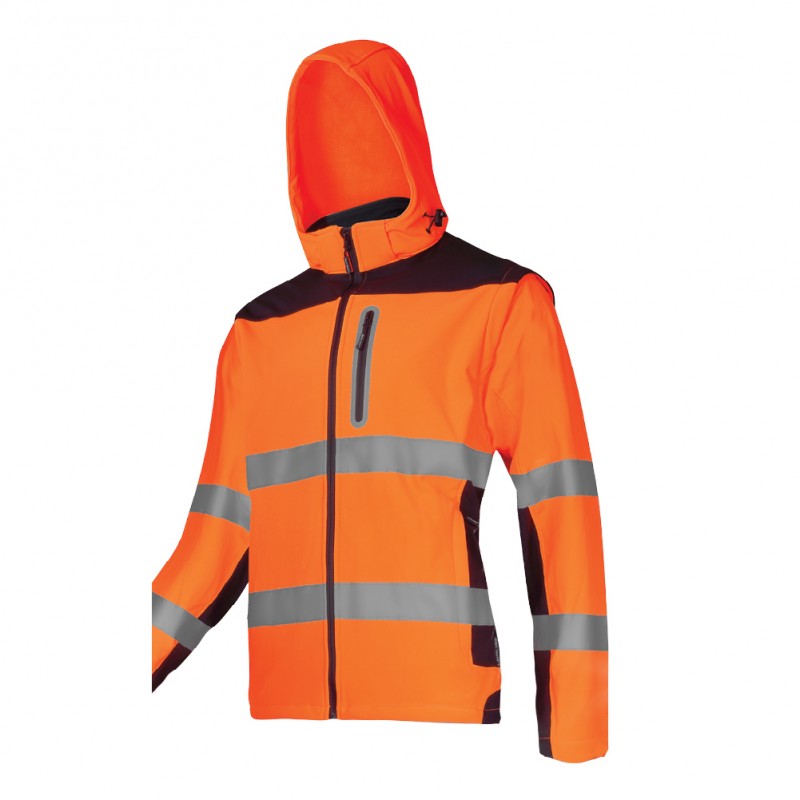 Jacheta reflectorizanta elastica LAHTI PRO L4092206, portocaliu, marime 3XL