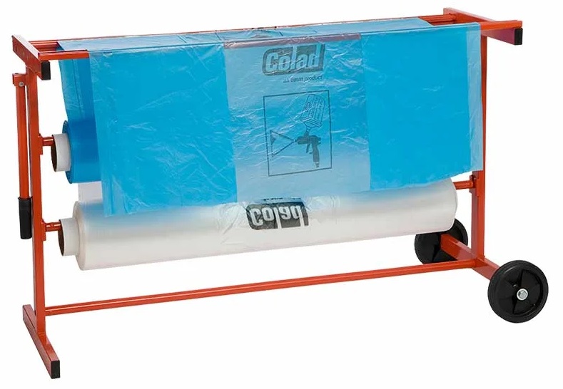 Dispenser folie de mascare COLAD HAMACH Mobile Foil Dispenser 2062CLD, pentru 2 rulouri, 71 x 117.5 x 46 cm, cu 2 roti