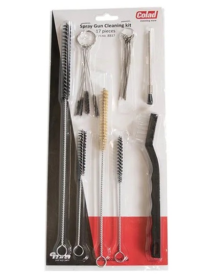 Kit 17 piese pentru curatare si intretinere pistol vopsit COLAD HAMACH 8817CLD, perii si ace