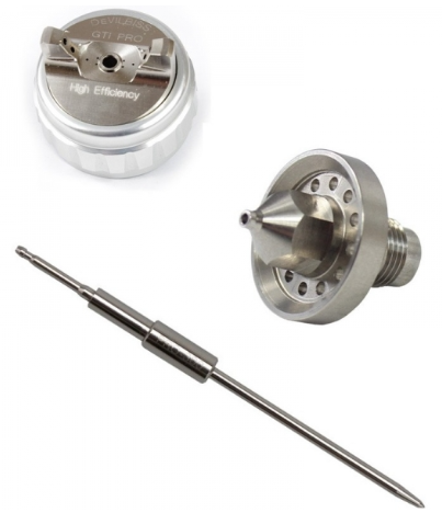 Set reparatie pistol vopsit DE VILBISS GTi Pro Lite PROL-455-TE20-14, duza 1.4 mm + ac + fluture, 360 l/min