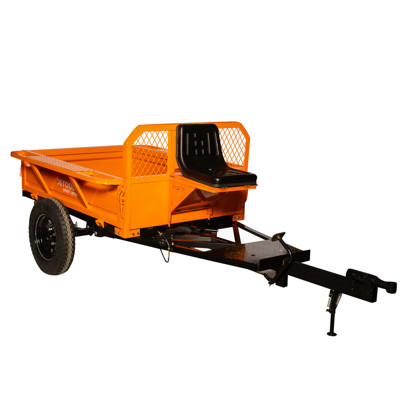 Remorca pentru motocultor DETOOLZ DZ-M148, capacitate incarcare 600 kg, extensie laterala 180 mm
