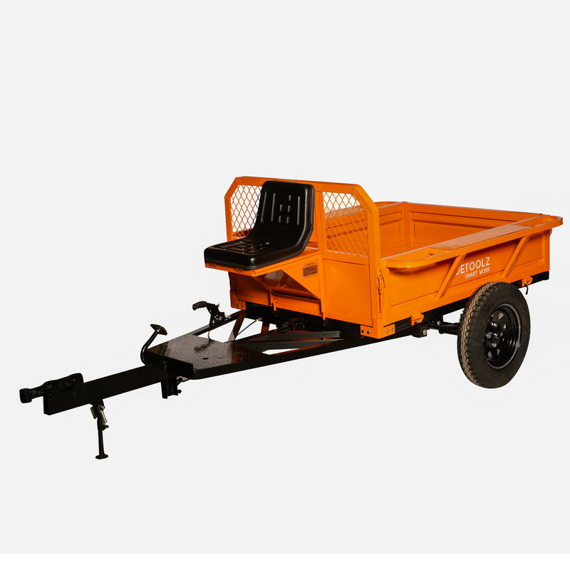 Remorca pentru motocultor DETOOLZ DZ-M148, capacitate incarcare 600 kg, extensie laterala 180 mm