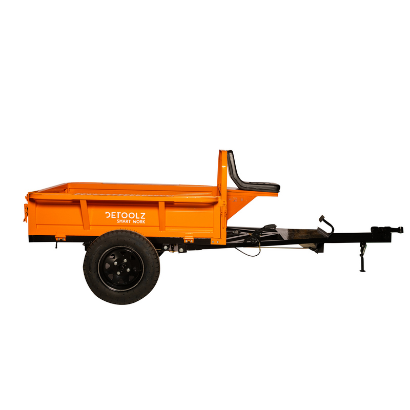 Remorca pentru motocultor DETOOLZ DZ-M148, capacitate incarcare 600 kg, extensie laterala 180 mm