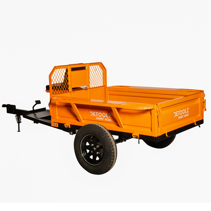 Remorca pentru motocultor DETOOLZ DZ-M148, capacitate incarcare 600 kg, extensie laterala 180 mm