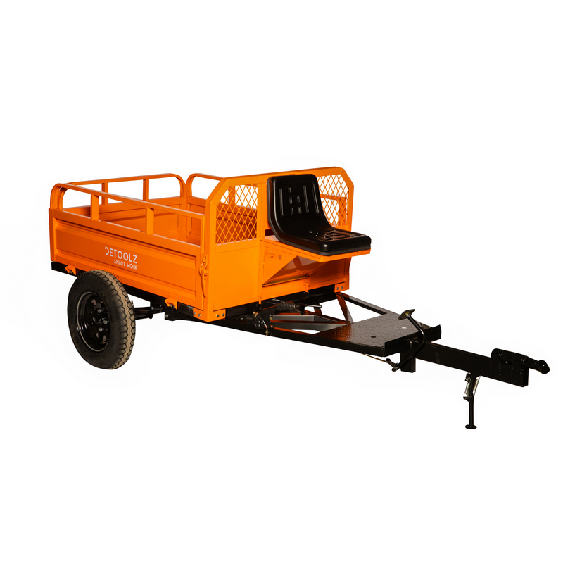 Remorca pentru motocultor DETOOLZ DZ-M149, capacitate incarcare 600 kg, extensie inaltime 150 mm