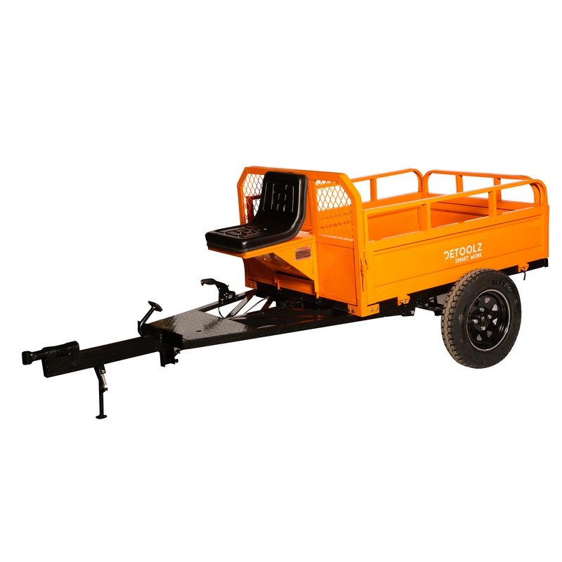 Remorca pentru motocultor DETOOLZ DZ-M149, capacitate incarcare 600 kg, extensie inaltime 150 mm