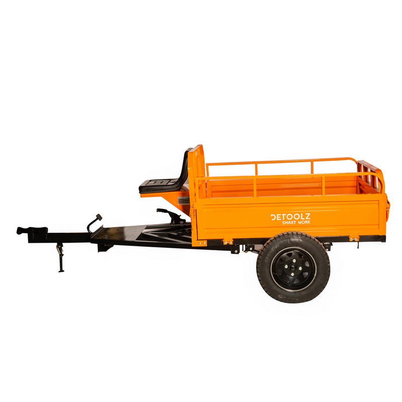 Remorca pentru motocultor DETOOLZ DZ-M149, capacitate incarcare 600 kg, extensie inaltime 150 mm
