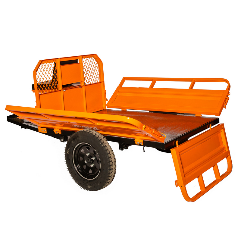 Remorca pentru motocultor DETOOLZ DZ-M149, capacitate incarcare 600 kg, extensie inaltime 150 mm