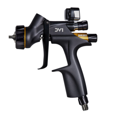 Pistol de vopsit DE VILBISS DV1 Digital DV1-U-BAR-11-C1+, pentru lac, fara cana, cap HVLP Plus, cu diuza de 1.1 mm, 285 l/min