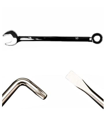 Kit de scule pentru pistol de vopsit DE VILBISS SN-406DEV, cheie torx, cheie combinata