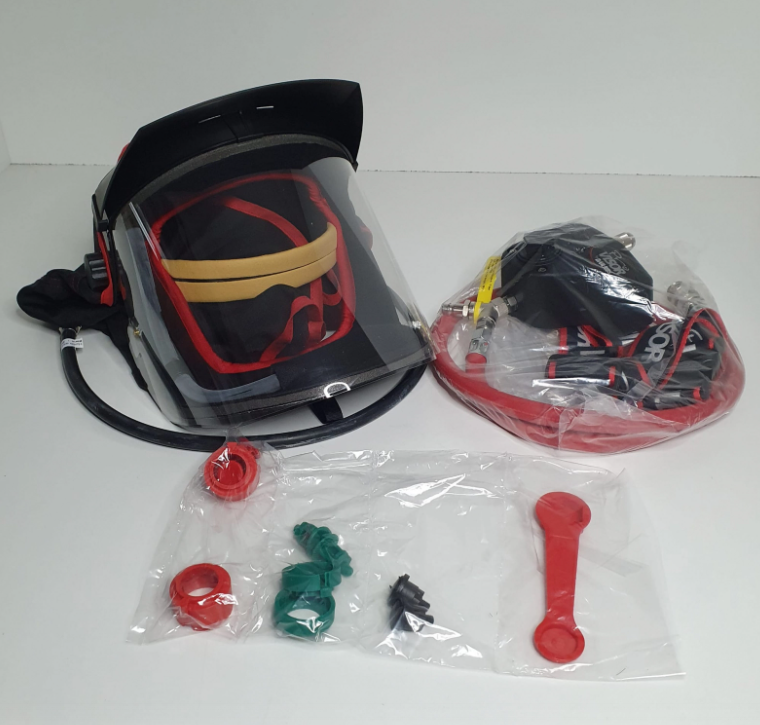Masca de protectie completa pentru vopsitor DE VILBISS Visor PROV-650, cu alimentare aer curat