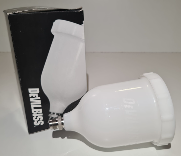 Cana pistol vopsit DE VILBISS GFC-501DEV, plastic, 600 ml, filet 3/8 inch, pentru pistol DeVilbiss GTi Pro, FLG, GPG