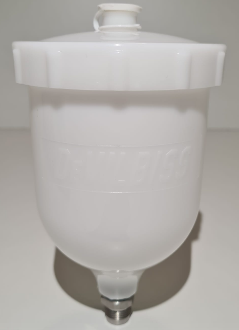 Cana pistol vopsit DE VILBISS GFC-501DEV, plastic, 600 ml, filet 3/8 inch, pentru pistol DeVilbiss GTi Pro, FLG, GPG