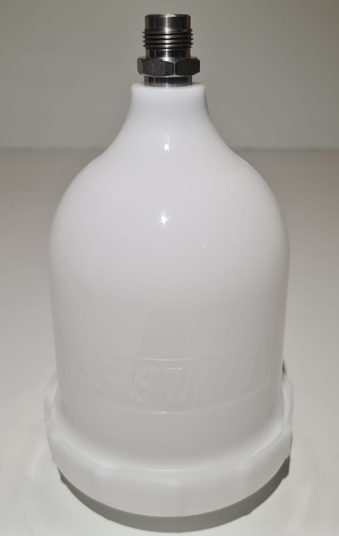 Cana pistol vopsit DE VILBISS GFC-501DEV, plastic, 600 ml, filet 3/8 inch, pentru pistol DeVilbiss GTi Pro, FLG, GPG