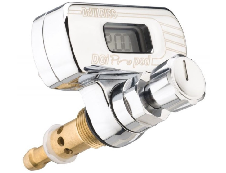 Regulator de presiune aer cu manometru digital DE VILBISS DGIPRO-503-BAR-K, cu montare pe pistoale DeVilbiss fabricate inainte de 2017