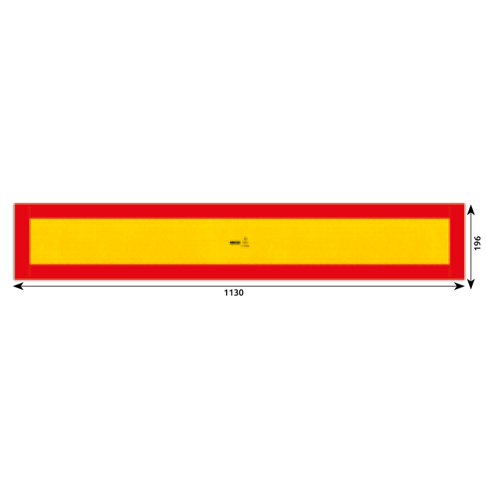 Placa reflectorizanta HICO 64830, galben/rosu, dimensiune 1130 x 196 mm, suport aluminiu