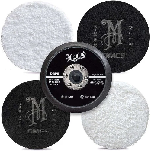 Kit polish MEGUIARS DA Microfiber Correction System DMCKIT5MG, pad abraziv 140 mm, pad microfibre 140 mm, pasta abraziva, pasta finish