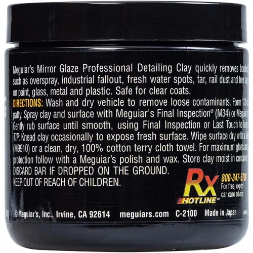 Argila agresiva decontaminare caroserie MEGUIARS Aggressive Overspray Clay C2100MG, 200 gr