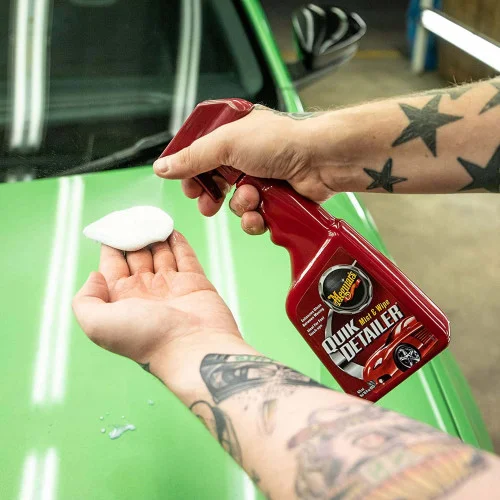 Kit decontaminare vopsea auto MEGUIARS Quick Clay Starter Kit G1116EUMG, argila decontaminare si lubrifiant argila 473 ml