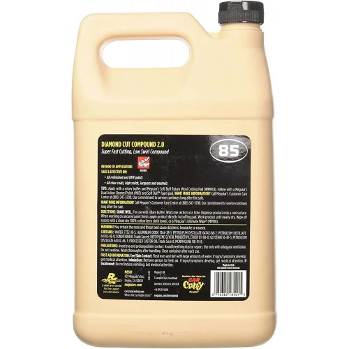 Solutie polish auto MEGUIARS 85 Diamond Cut Compound 2.0 M8501MG, 3.8 litri