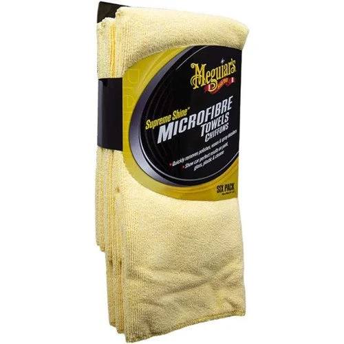 Set 6 prosoape microfibre MEGUIARS Supreme Shine Microfibre X2035EUMG, 40.6 x 63.5 cm