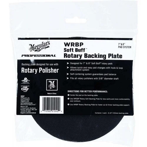 Taler slefuire pentru masina rotativa MEGUIARS Soft Buff Rotary Backing Plate WRBP14MMMG, diametru 155 mm