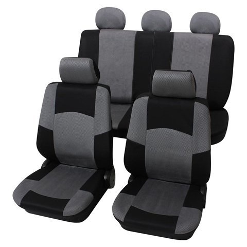 Set complet huse scaune auto PETEX 24274918PX, gri classic, montare fata-spate