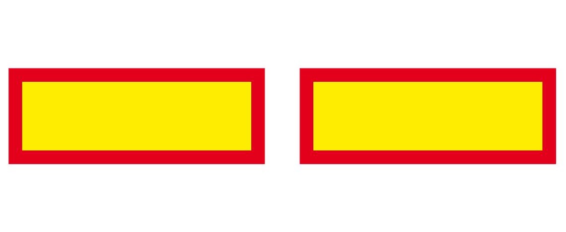 Set 2 placute reflectorizante autoadezive VIGNAL R70 - 2 D14708VIG, 566 x 132 mm