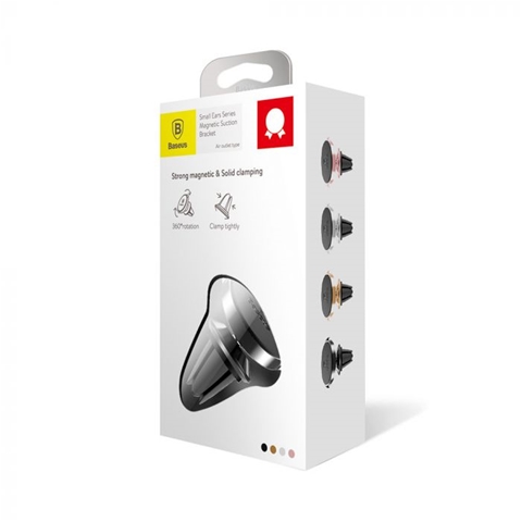 Suport auto magnetic BASEUS 6953156253025AE, negru, prindere la sistemul de ventilatie, rotatie 360 grade