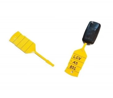 Set 300 brelocuri galbene SERWO 0850111, 2 markere, plastic