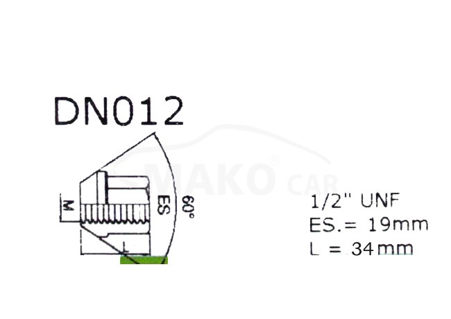 Set suruburi antifurt roti SICUBLOC DN012, 1/2 UNFX34, hexagon, cheie 19, din otel zincat