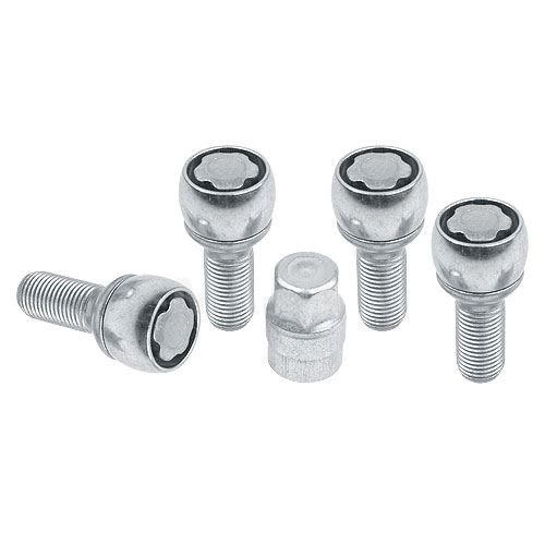 Set suruburi antifurt roti SICUBLOC AN238, M12 x 1.50 x 38, hexagon, cheie 17, din otel zincat