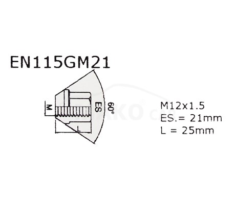 Set suruburi antifurt roti SICUSTAR EN115GM21, M12 x 1.50 x 25, hexagon, cheie 21, otel zincat