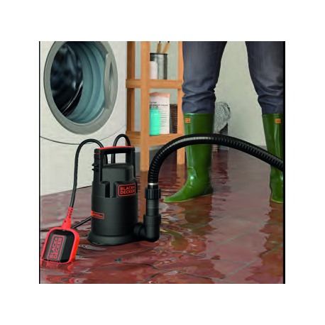 Pompa submersibila BLACK & DECKER BXUP250PCE, pentru apa curata, 250 W, 6000 l/h, 0.6 bar, inaltime refulare 6 m