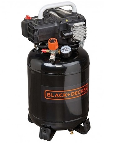 Compresor vertical, fara ulei, BLACK & DECKER BD 195/24V-NK, 1100 W, 24 litri, 1.5 CP, 10 bar, 180 l/min