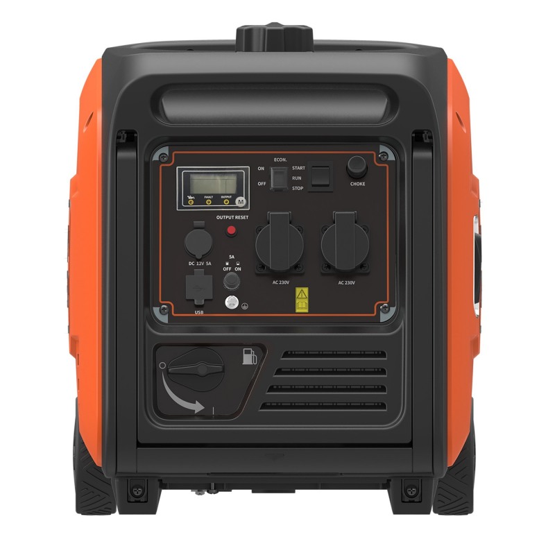 Generator de curent tip invertor BLACK & DECKER BXGNI4000E, 3500 W, ATS, monofazat, rezervor combustibil 8.8 litri