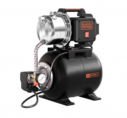 Hidrofor BLACK & DECKER BXGP1100XBE, 1100 W, 4600 l/h, rezervor 24 llitri, inaltime refulare 45 m, adancime absorbtie 8 m
